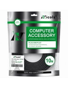 Cable HDMI Encauchetado de 10 m para TV DVR y NVR, referencia 300185, detalle de conectores y puertos 2
