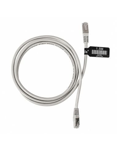 Patch Cord FTP Blindado Cat 6 de 1.5 m RJ45 Metalico, referencia 300703, detalle de conectores y puertos