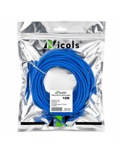 Patch Cord FTP Blindado Cat 6 de 10 m RJ45 Metalico, referencia 300706, vista en ángulo 2