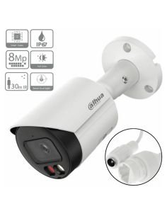 Cámara IP Dahua Bala 8MP Metálica Dual Light SMD+ IP67, ref DH-IPC-HFW2849SP-S-IL-0280B, detalle de conectores y puertos 2