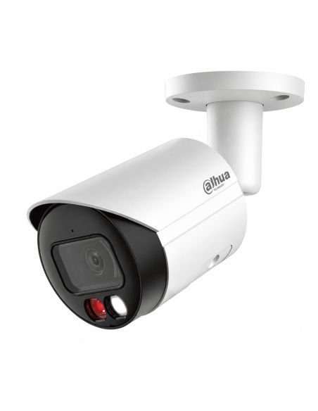Cámara IP Dahua Bala 8MP Metálica Dual Light SMD+ IP67, ref DH-IPC-HFW2849SP-S-IL-0280B, detalle de conectores y puertos