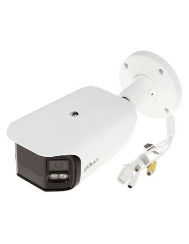 Cámara IP Dahua Bala 8MP Panoramica 180 Grados Dual, referencia DH-IPC-PFW5849P-A180-E2-ASTE-0360B, vista en ángulo