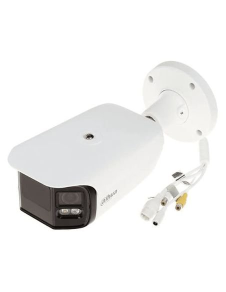 Cámara IP Dahua Bala 8MP Panoramica 180 Grados Dual, referencia DH-IPC-PFW5849P-A180-E2-ASTE-0360B, vista en ángulo