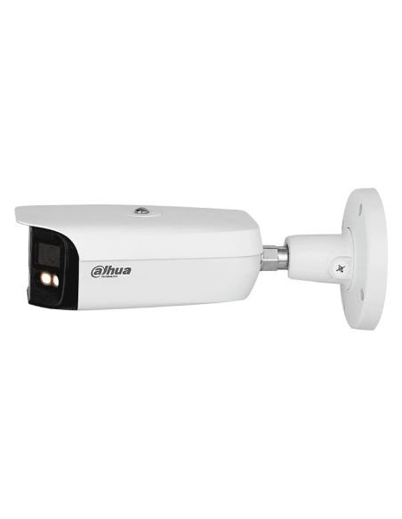 Cámara IP Dahua Bala 8MP Panoramica 180 Grados Dual, ref DH-IPC-PFW5849P-A180-E2-ASTE-0360B, detalle de conectores y puertos