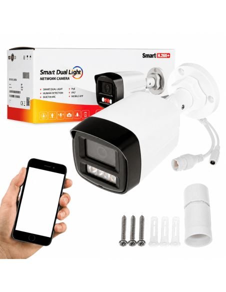 Cámara IP Dahua Bala 4MP WizColor 50m Sensor 1/1.8 SMD+, referencia DH-IPC-HFW2449TLP-S-LED-0280B-PRO, producto en uso