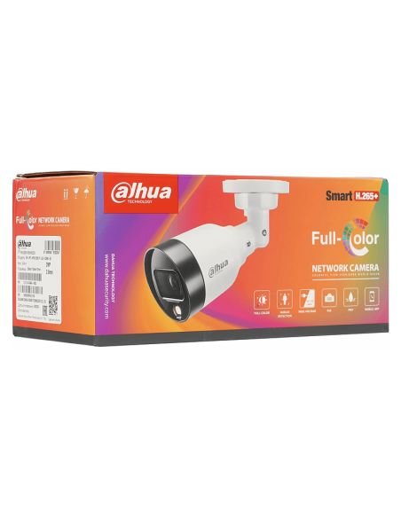 Cámara IP Bala Dahua 2MP Smart Dual Light IR 30M, referencia DH-IPC-HFW1239S1P-IL0360B-S6, producto en uso
