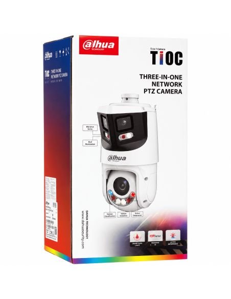 Cámara IP Dual 180 8MP + PTZ 4MP 25X Dahua, referencia DH-SDT4E425-8P-GB-APV1-0280-S2, vista posterior