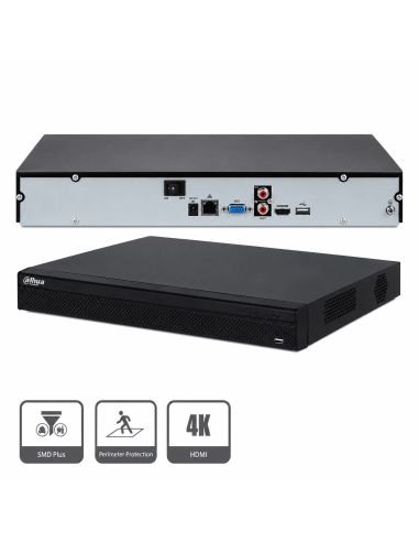 NVR IP 16 Canales SIN PoE 4K H.265 Dahua, referencia DHI-NVR2116HS-4KS3, contenido del empaque