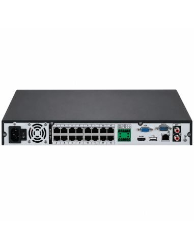 NVR IP 32 Canales 16 PoE 130W 4K H.265+ Dahua, referencia DHI-NVR4232-16P-4KS3, vista en ángulo
