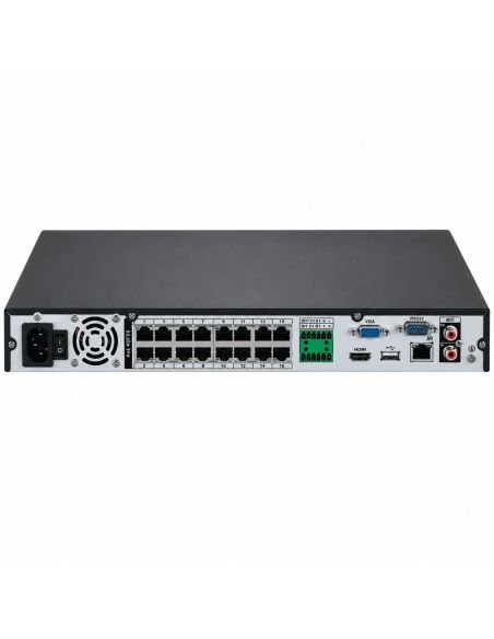 NVR IP 32 Canales 16 PoE 130W 4K H.265+ Dahua, referencia DHI-NVR4232-16P-4KS3, vista en ángulo