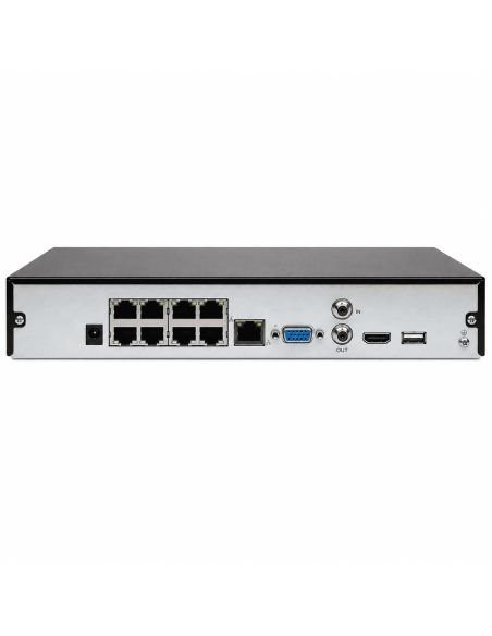 NVR IP 8 Canales CON PoE 72W H.265+ Dahua, referencia DHI-NVR1108HS-8P-S3H-V2, vista en ángulo