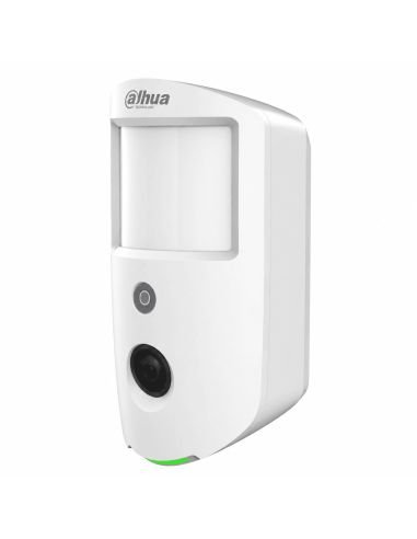 Detector PIR Dahua con Cámara 2MP Inalámbrico 12m, referencia DHI-ARD1731-W2, detalle de conectores y puertos
