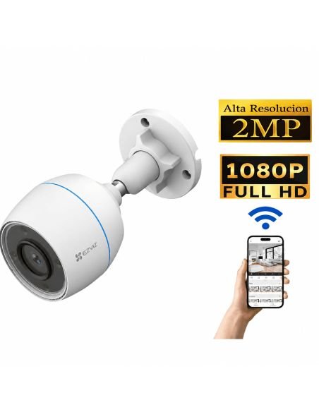 Cámara EZVIZ H3C 2MP Exterior, referencia CS-H3c-R100-1K2WFL(4mm), producto en uso