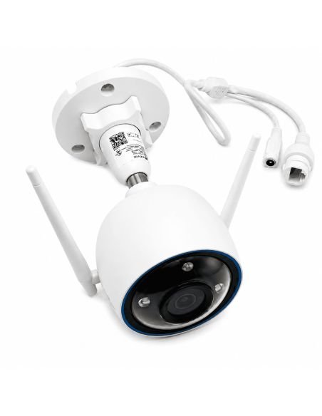 Cámara EZVIZ H3C 4MP Exterior, referencia CS-H3c-R100-1J4WKFL(2.8mm), vista en ángulo