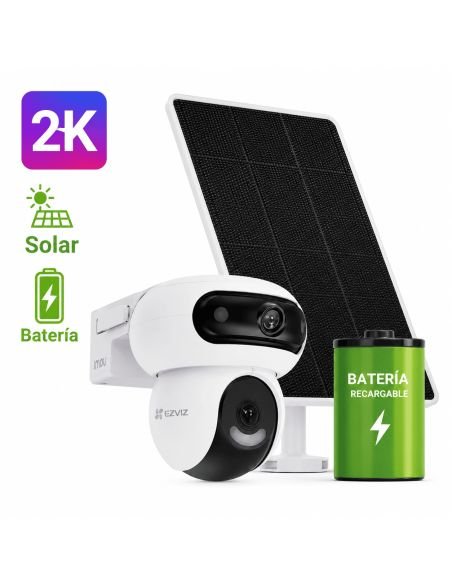 Cámara EZVIZ HB90 2K+ Solar Doble Lente, referencia CS-HB90-SP-R100(4MP+4MP), producto en uso