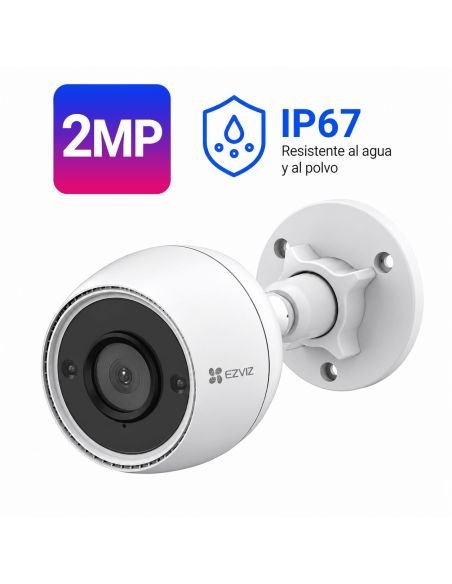 Cámara EZVIZ H3C 2MP Exterior, referencia CS-H3c-R100-1K2WFL(4mm), contenido del empaque