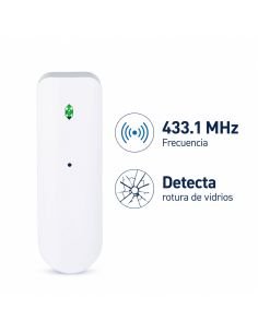 Detector Rotura Cristales Dahua Inalámbrico Omni 433, referencia DHI-ARD512-W2, vista en ángulo