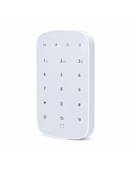 Teclado Inalámbrico Dahua para Alarm Hub, referencia DHI-ARK30T-W2, vista en ángulo