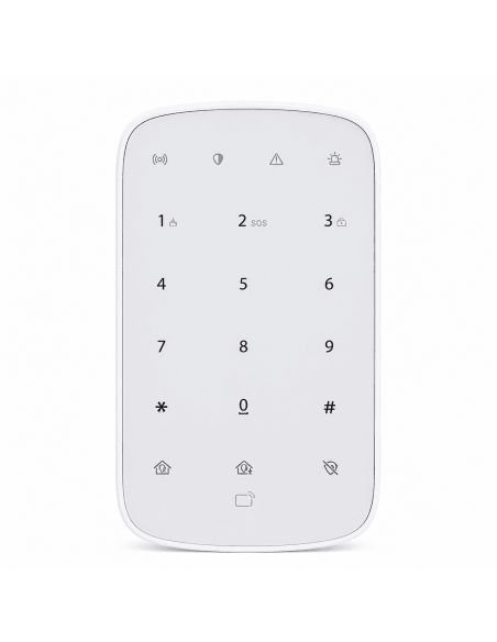 Teclado Inalámbrico Dahua para Alarm Hub, referencia DHI-ARK30T-W2, vista frontal