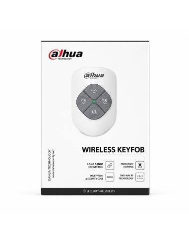 Llavero Control Remoto Dahua Inalámbrico 500m, referencia DHI-ARA24-W2, producto en uso