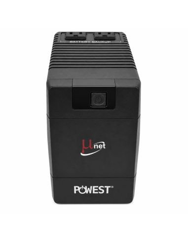 UPS Interactiva Powest 500VA para DVR y PC, referencia NUIMN-7268, vista en ángulo