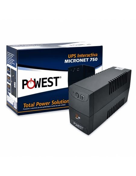UPS Interactiva Powest 750VA con AVR Estabilizador, referencia NUIMN-7269, vista frontal