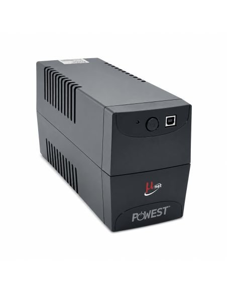 UPS Interactiva Powest 750VA con AVR Estabilizador, referencia NUIMN-7269, vista en ángulo