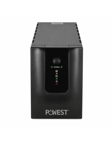 UPS Interactiva Powest 1250VA 600W 4 Tomas AVR, referencia NUIMN-7282, vista en ángulo