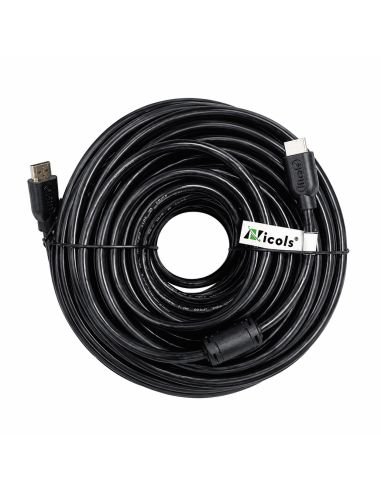 Cable HDMI Encauchetado de 25 m para TV DVR y NVR, referencia 300190, vista en ángulo