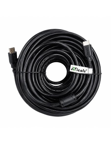 Cable HDMI Encauchetado de 25 m para TV DVR y NVR, referencia 300190, vista en ángulo