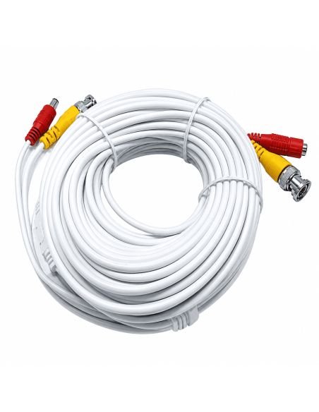 Cable Video y Energía Armado 10 metros Blanco SAT, referencia CABVDCOR10M, vista frontal