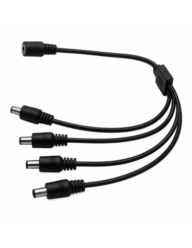 Splitter 12V 1 Entrada 4 Salidas para Cámaras CCTV, referencia R1X4, vista frontal