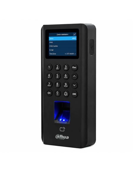 Control Acceso Dahua Huella Tarjeta 5000 Usuarios, referencia DHI-ASI2212J-D, vista en ángulo