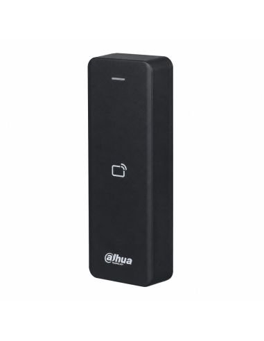 Lector Tarjetas Dahua RFID 125KHz IP66 RS485, referencia DHI-ASR2100H-D, vista en ángulo