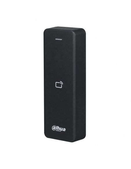Lector Tarjetas Dahua RFID 125KHz IP66 RS485, referencia DHI-ASR2100H-D, vista en ángulo