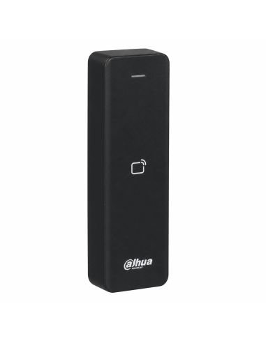 Lector Tarjetas Dahua RFID 125KHz IP66 RS485, referencia DHI-ASR2100H-D, detalle de conectores y puertos
