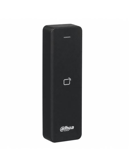 Lector Tarjetas Dahua RFID 125KHz IP66 RS485, referencia DHI-ASR2100H-D, detalle de conectores y puertos