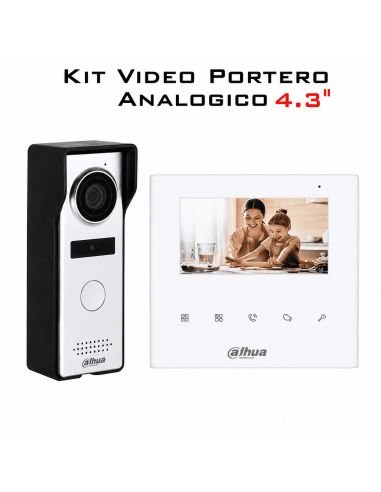 Kit Videoportero Dahua 4.3 Analógico 4 Hilos, referencia DHI-KTA04, detalle de conectores y puertos
