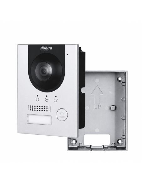 Videoportero IP Dahua 2MP 1080P App MicroSD IK07, referencia DHI-VTO2201F-P-S2, detalle de conectores y puertos