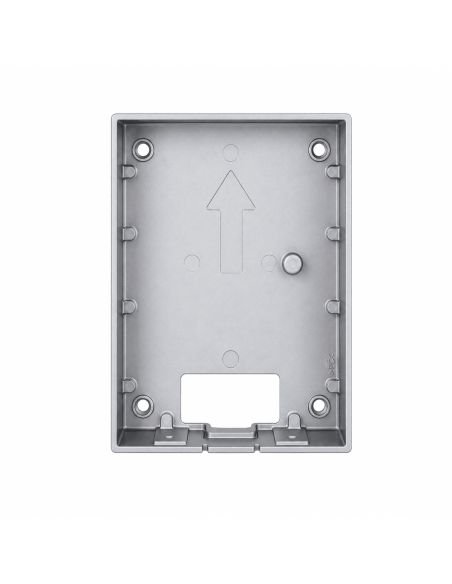 Caja Montaje Superficie Dahua para VTO2202F-P, referencia VTM115, detalle de conectores y puertos