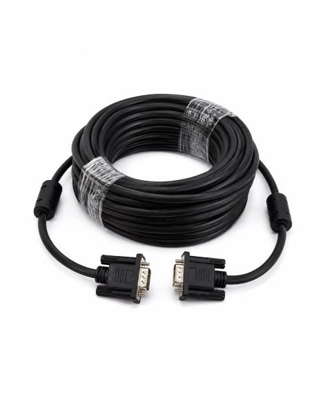 Cable VGA 10 m Macho-Macho, referencia 300214, detalle de conectores y puertos