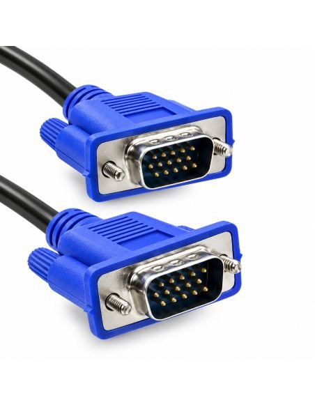 Cable VGA 1.5 m Macho-Macho, referencia 300211, detalle de conectores y puertos