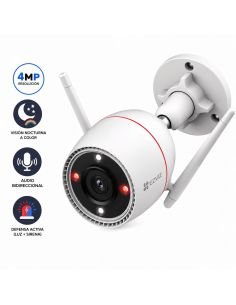 Cámara EZVIZ H3C 4MP Exterior, referencia CS-H3c-R100-1J4WKFL(2.8mm), detalle de conectores y puertos 2