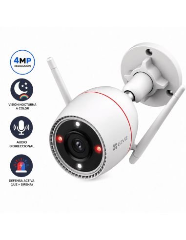 Cámara EZVIZ H3C 4MP Exterior, referencia CS-H3c-R100-1J4WKFL(2.8mm), vista en ángulo