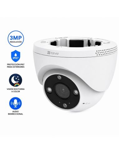 Cámara EZVIZ H4 3MP Exterior, referencia CS-H4-R201-1H3WKFL, vista en ángulo