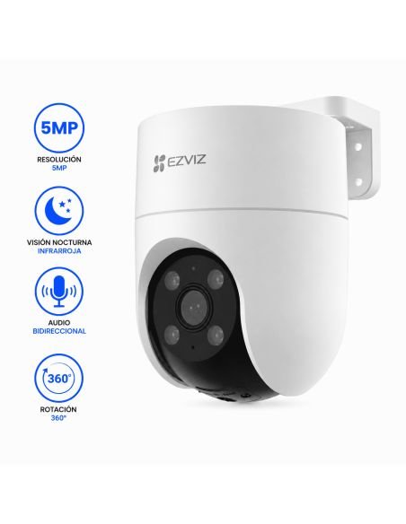 Cámara EZVIZ H8C 5MP, referencia CS-H8c-R200-1J5WKFL(4mm), vista en ángulo