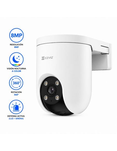 Cámara EZVIZ H8C 8MP, referencia CS-H8c-R200-8H8WKFL(4mm), vista en ángulo