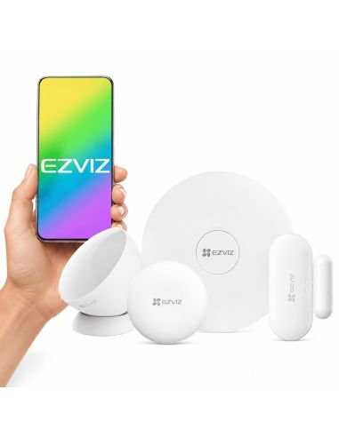 Kit Alarma EZVIZ B1, referencia CS-B1-A0-A34, vista en ángulo