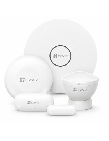 Kit Alarma EZVIZ B1, referencia CS-B1-A0-A34, detalle de conectores y puertos