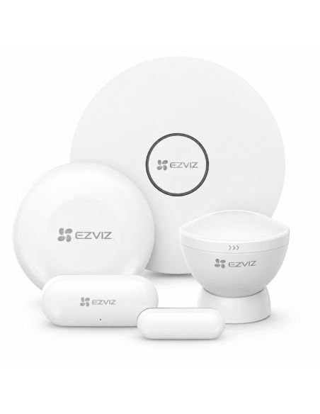 Kit Alarma EZVIZ B1, referencia CS-B1-A0-A34, detalle de conectores y puertos